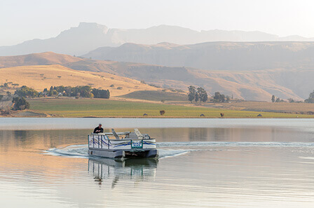 The Cayley Cruise boat on the dam