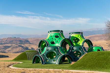 A modern and exciting jungle gym for children to explore